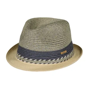 Barts Hats Fluoriet Summer Trilby Hat - Blue-Natural