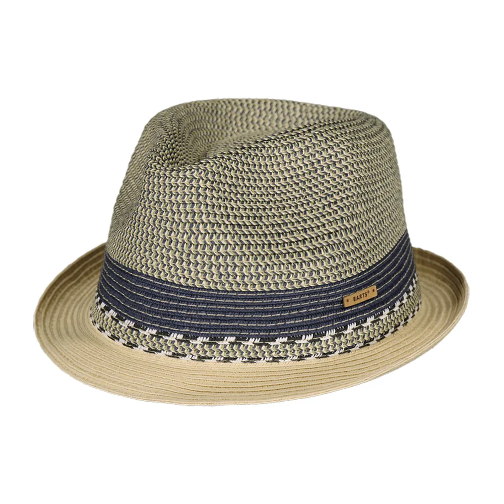 Barts Hats Fluoriet Summer Trilby Hat - Blue-Natural
