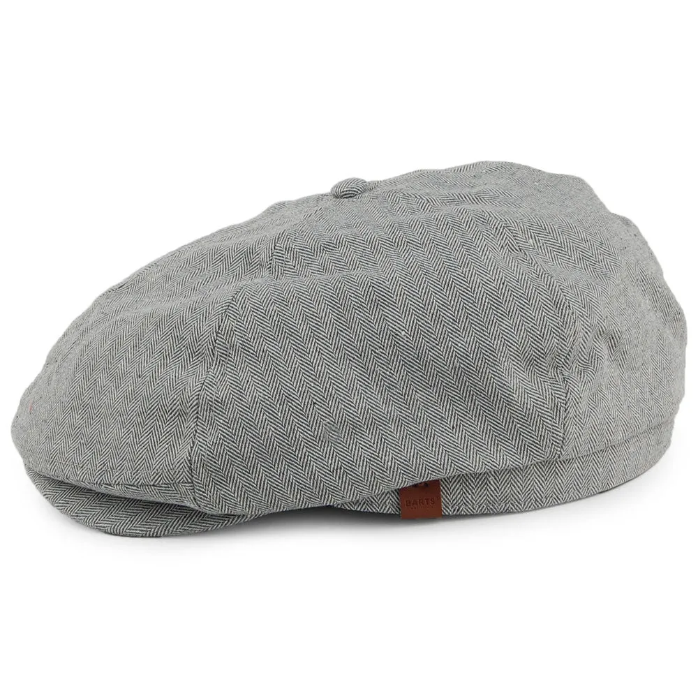 Barts Hats Jamaica Herringbone Newsboy Cap - Grey