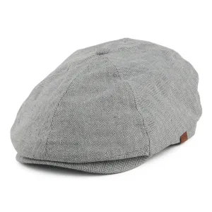 Barts Hats Jamaica Herringbone Newsboy Cap - Grey
