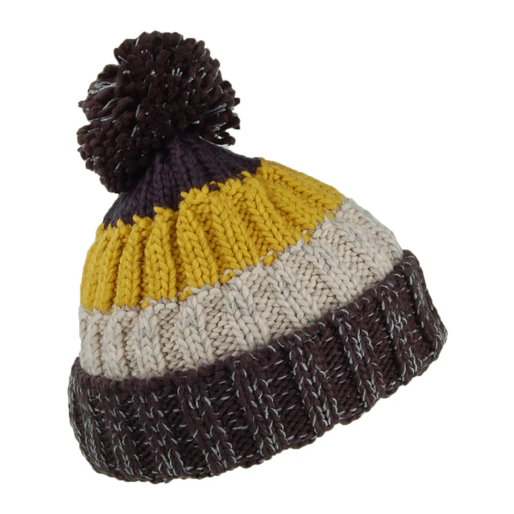 Barts Hats Wilhelm Bobble Hat - Yellow-Black