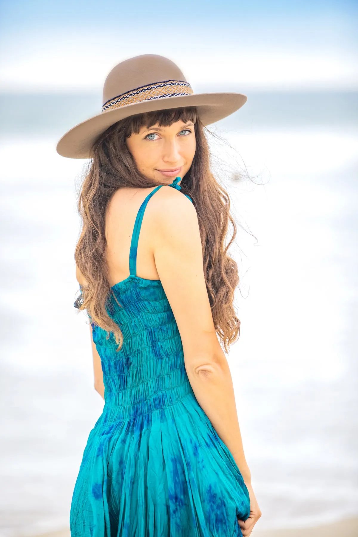Beige Floppy Hat