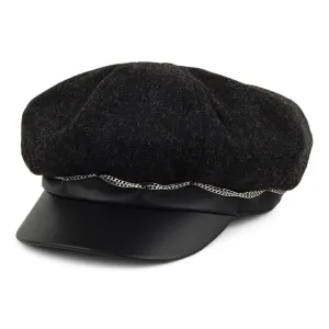 Betmar Hats Clara Baker Boy Hat - Black