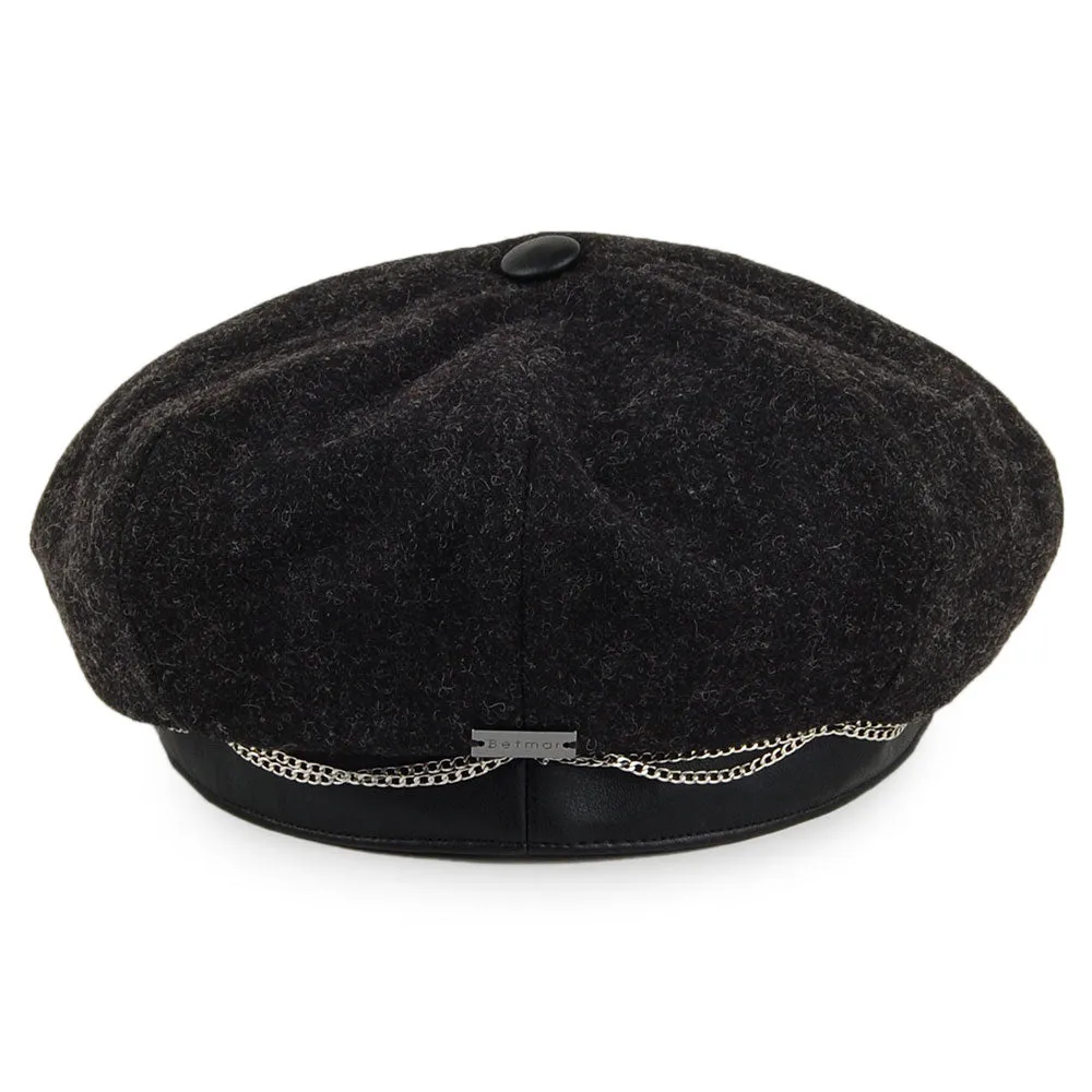 Betmar Hats Clara Baker Boy Hat - Black