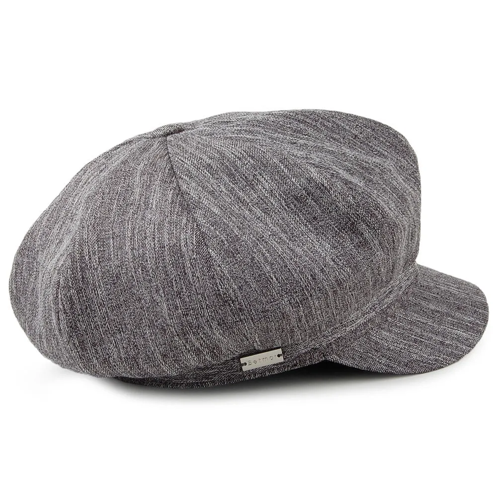 Betmar Hats Jocelyn Baker Boy Cap - Black-White