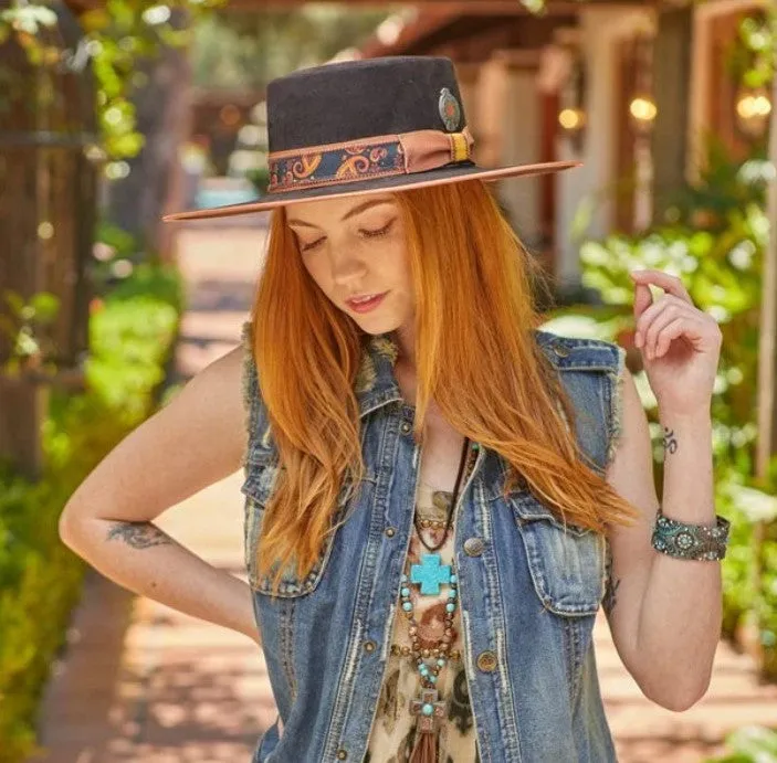 California Hat Co CA-MF-2230 Dinah Wide Brim Fedora Western Hat