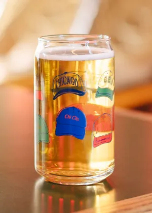 Chicago Baseball Hat Can Glass