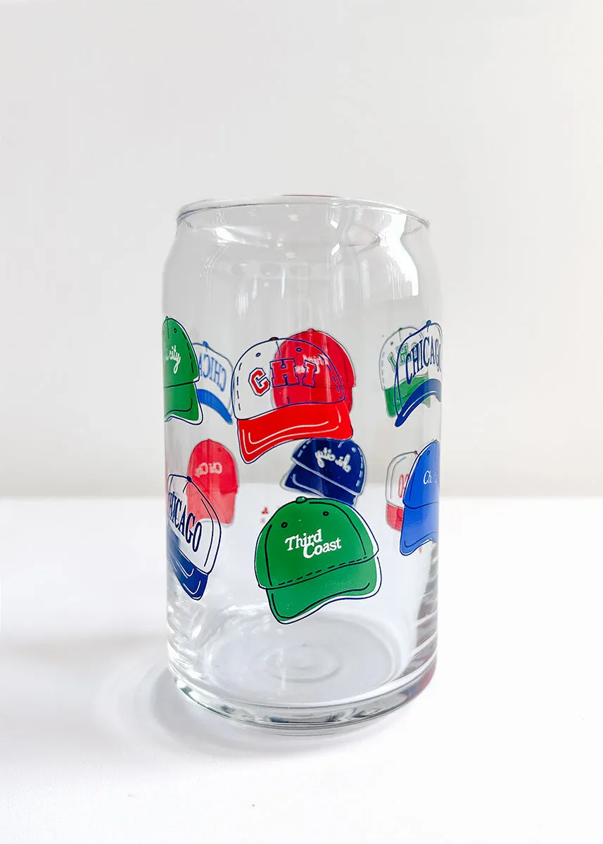 Chicago Baseball Hat Can Glass