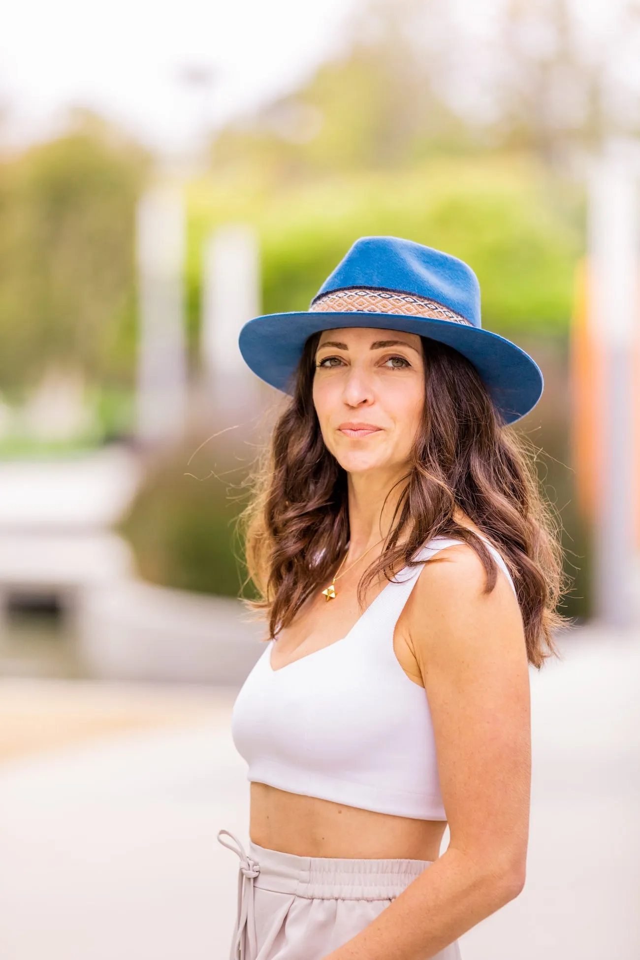 Denim Fedora Hat