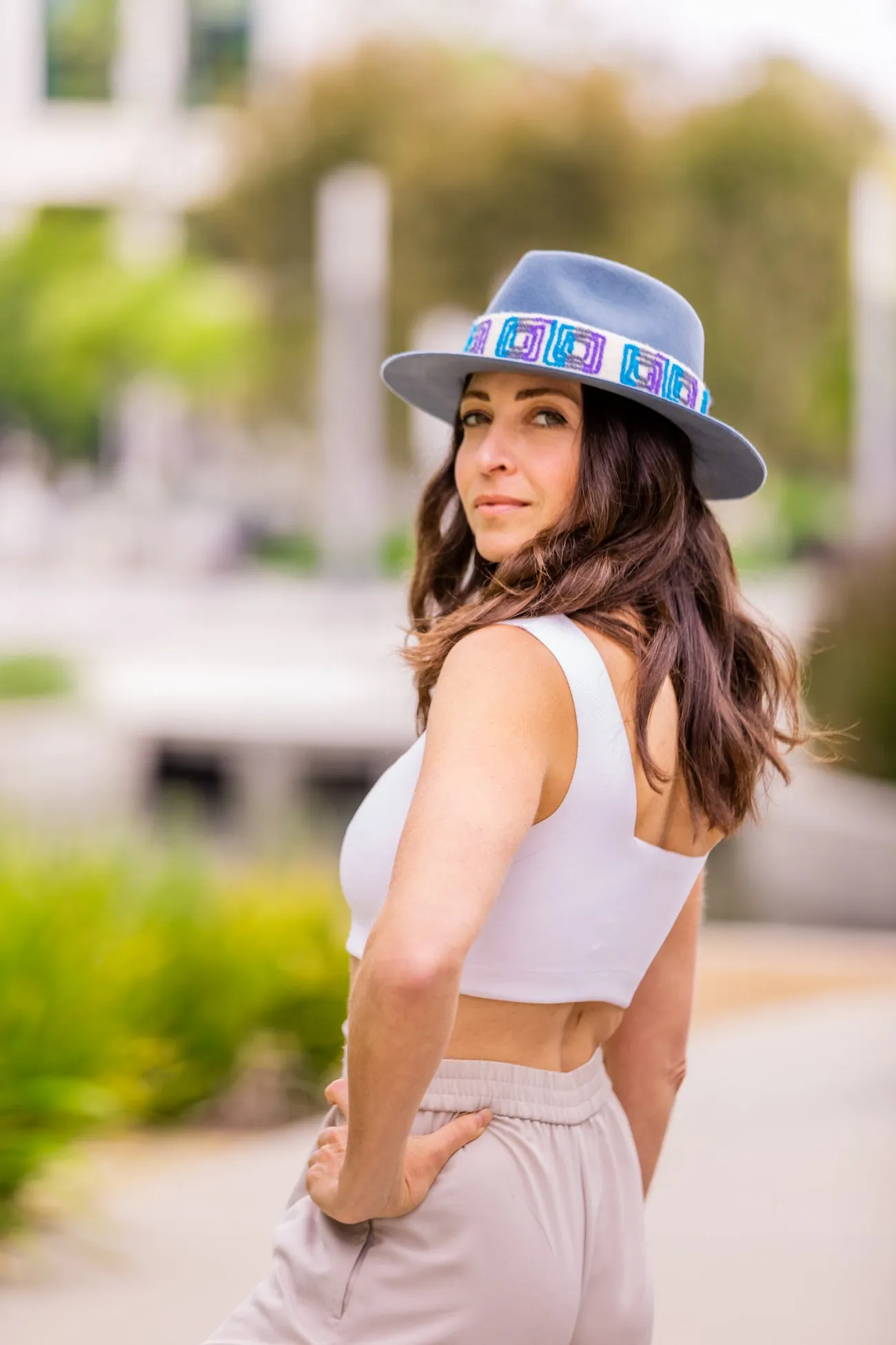 Dusty Blue Fedora Hat