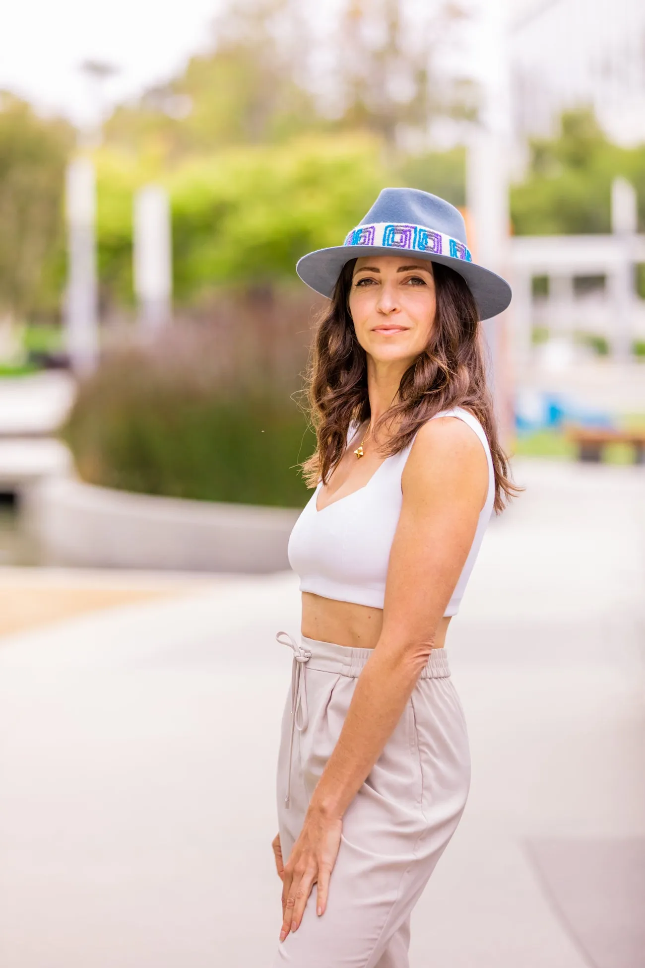 Dusty Blue Fedora Hat