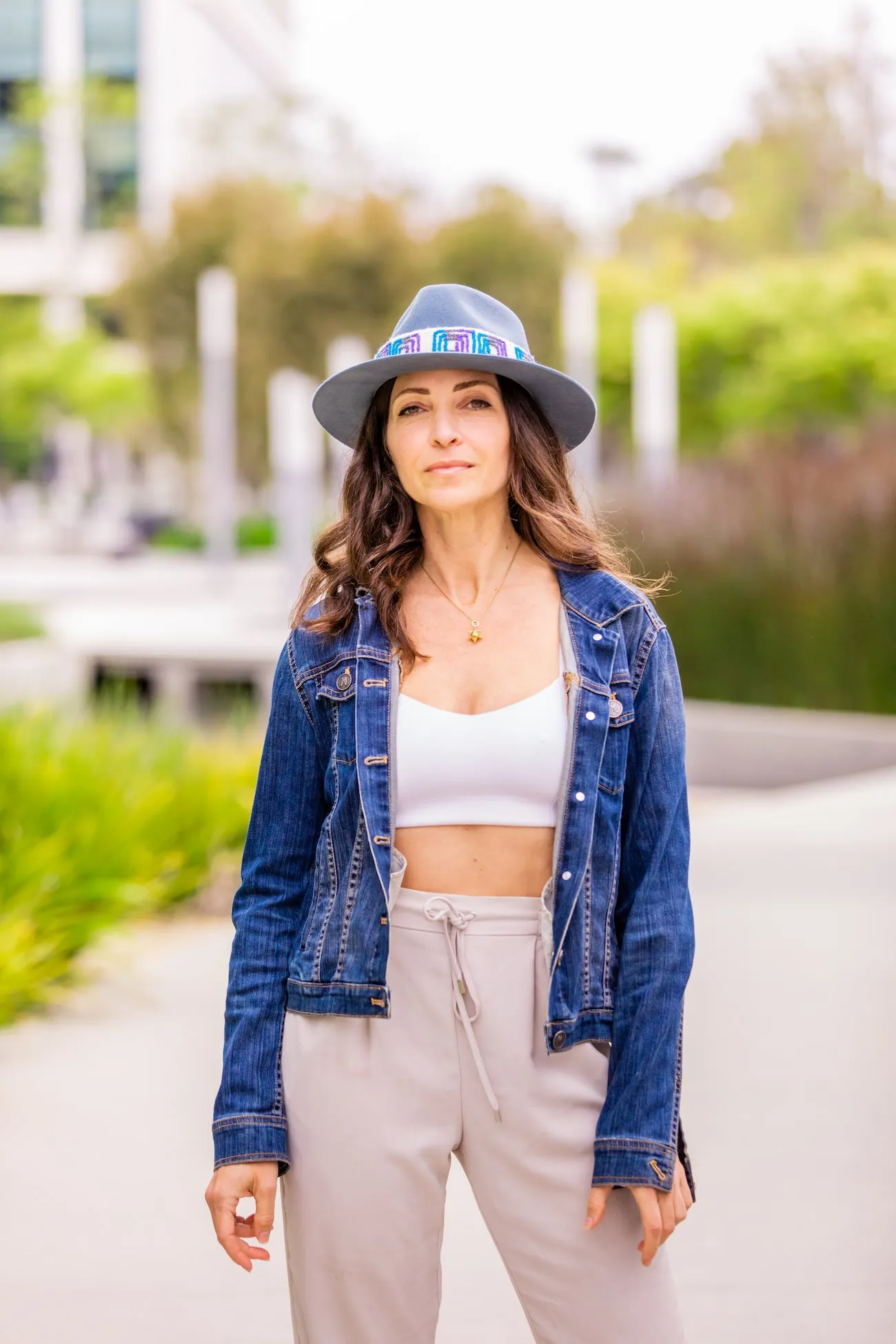 Dusty Blue Fedora Hat