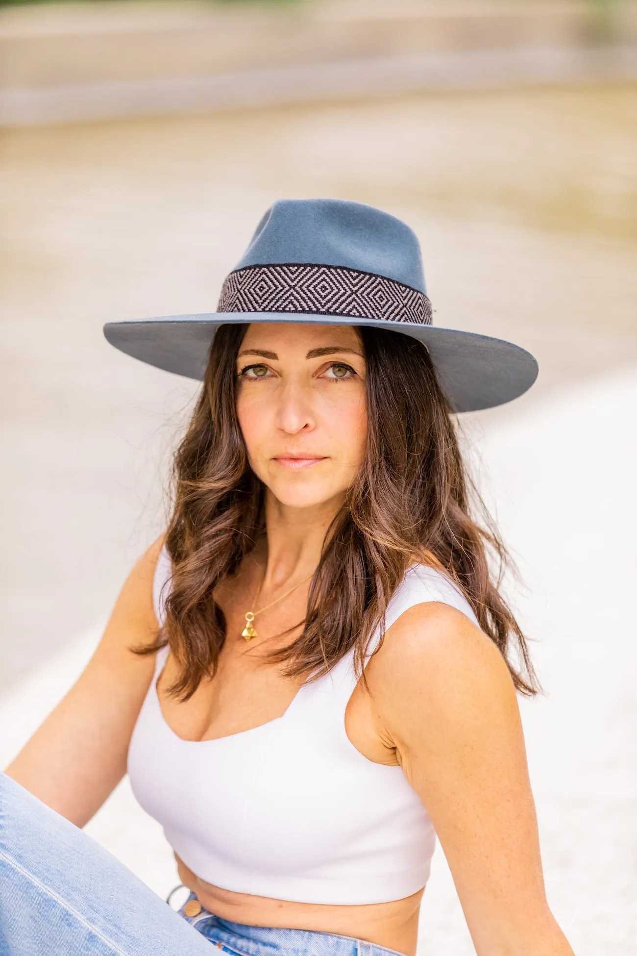 Dusty Blue Western Hat