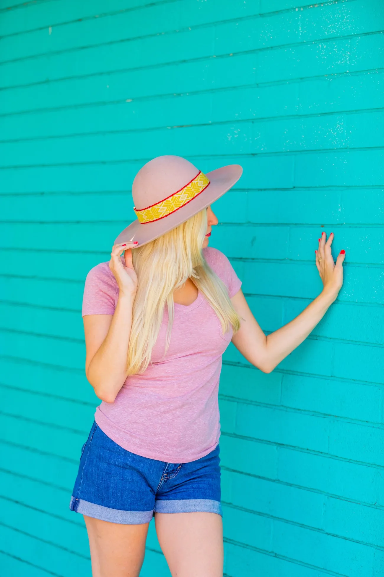 Dusty Rose Floppy Hat