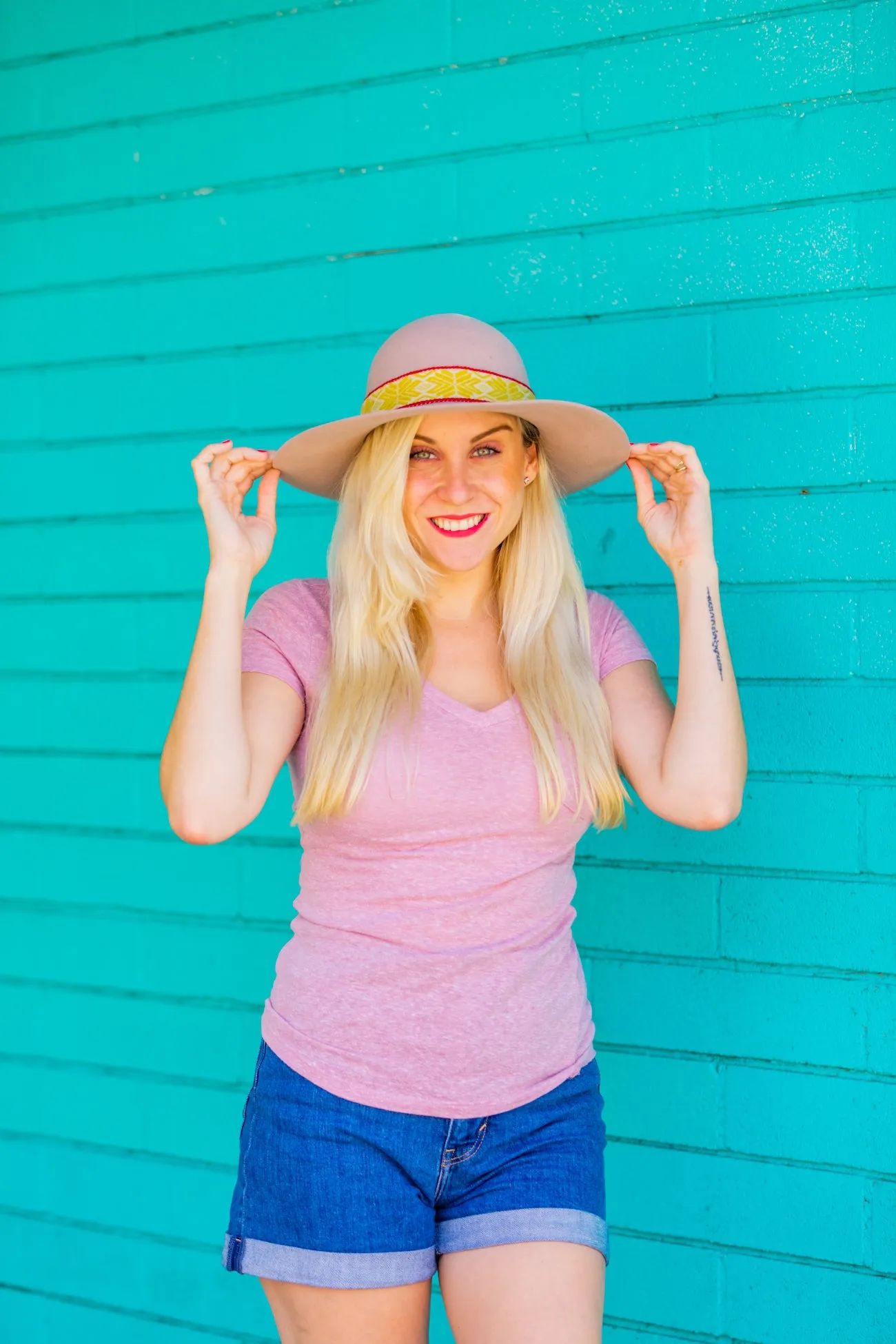 Dusty Rose Floppy Hat
