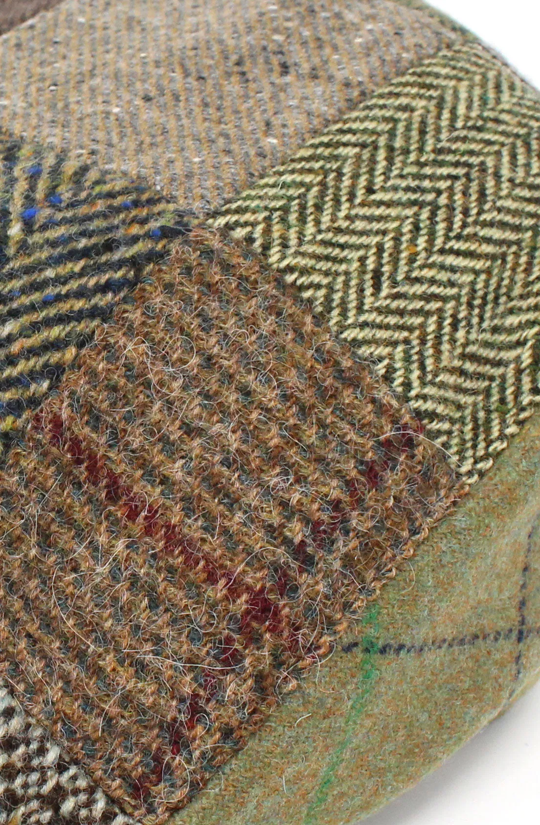 Hanna Patchwork Touring Cap | Brown and Green Patchwork