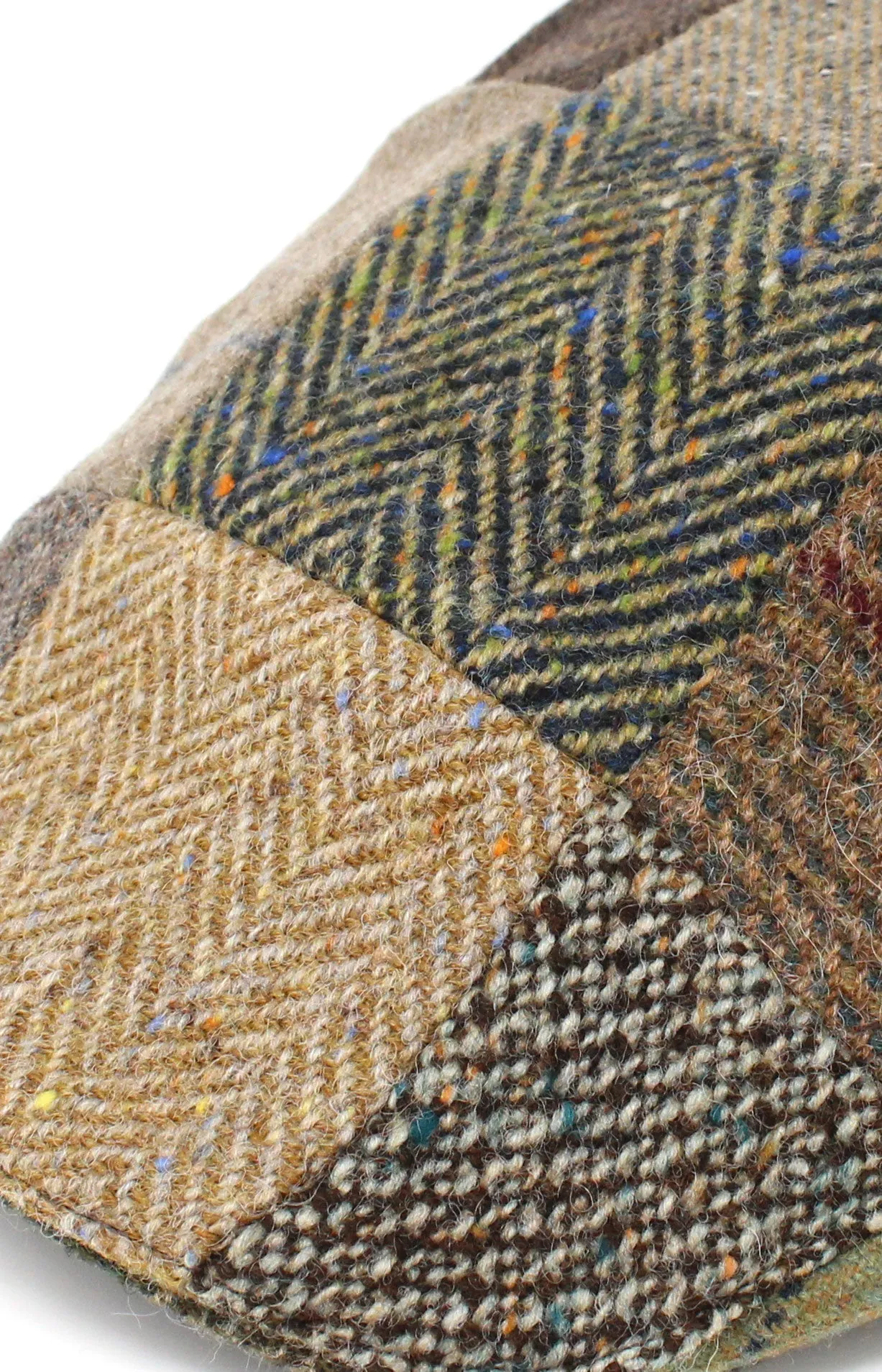 Hanna Patchwork Touring Cap | Brown and Green Patchwork