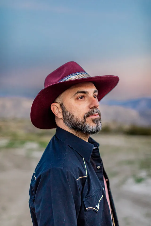Maroon Western Hat