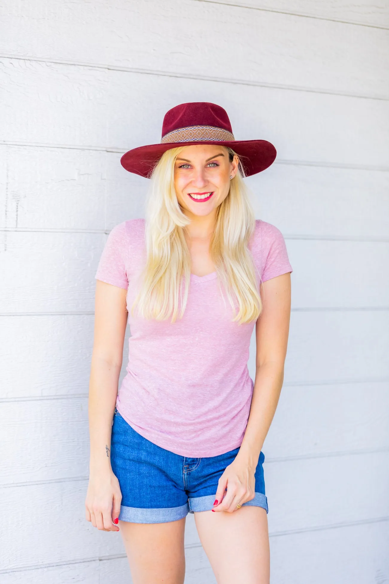 Maroon Western Hat