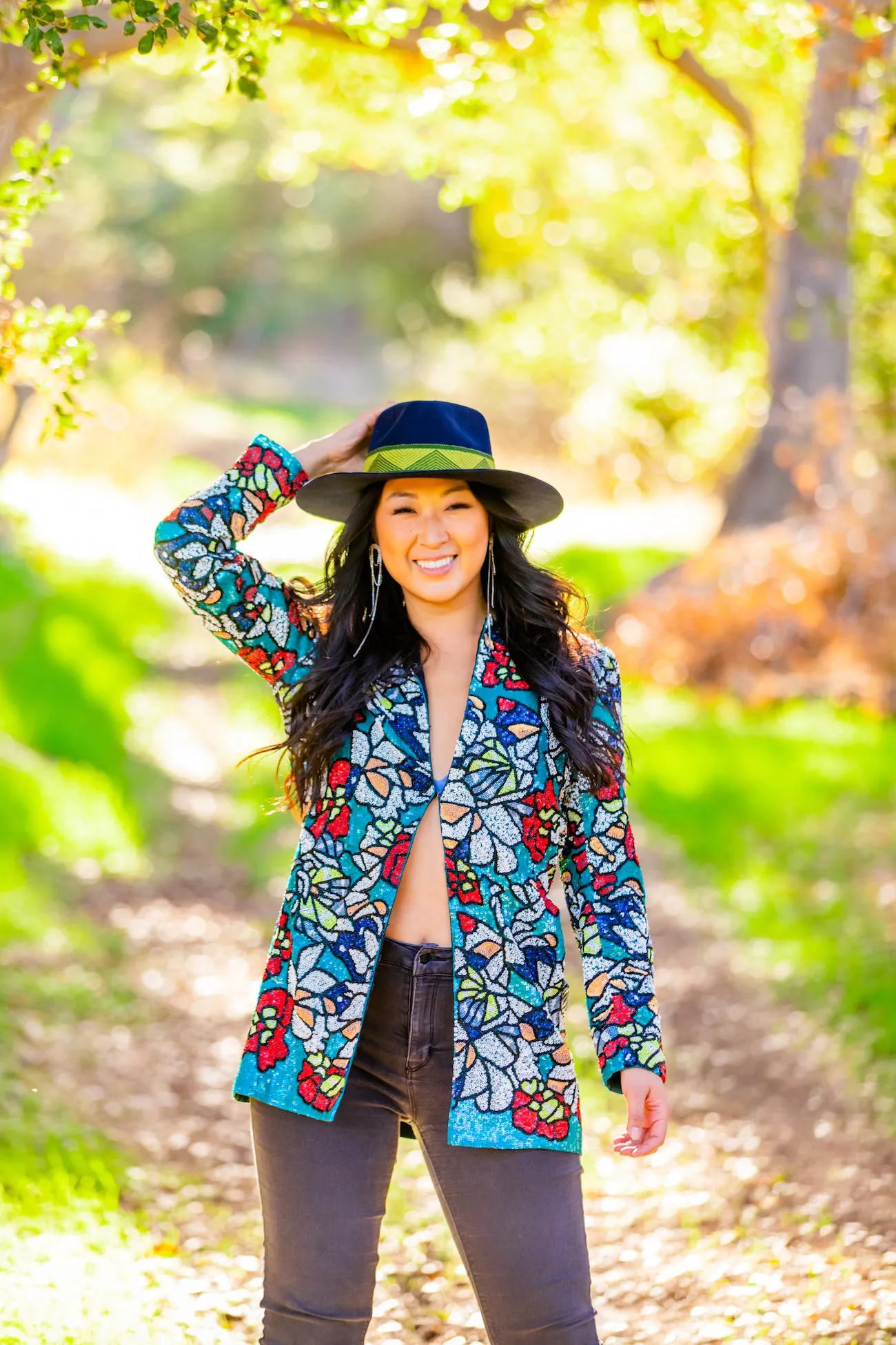 Navy Western Hat