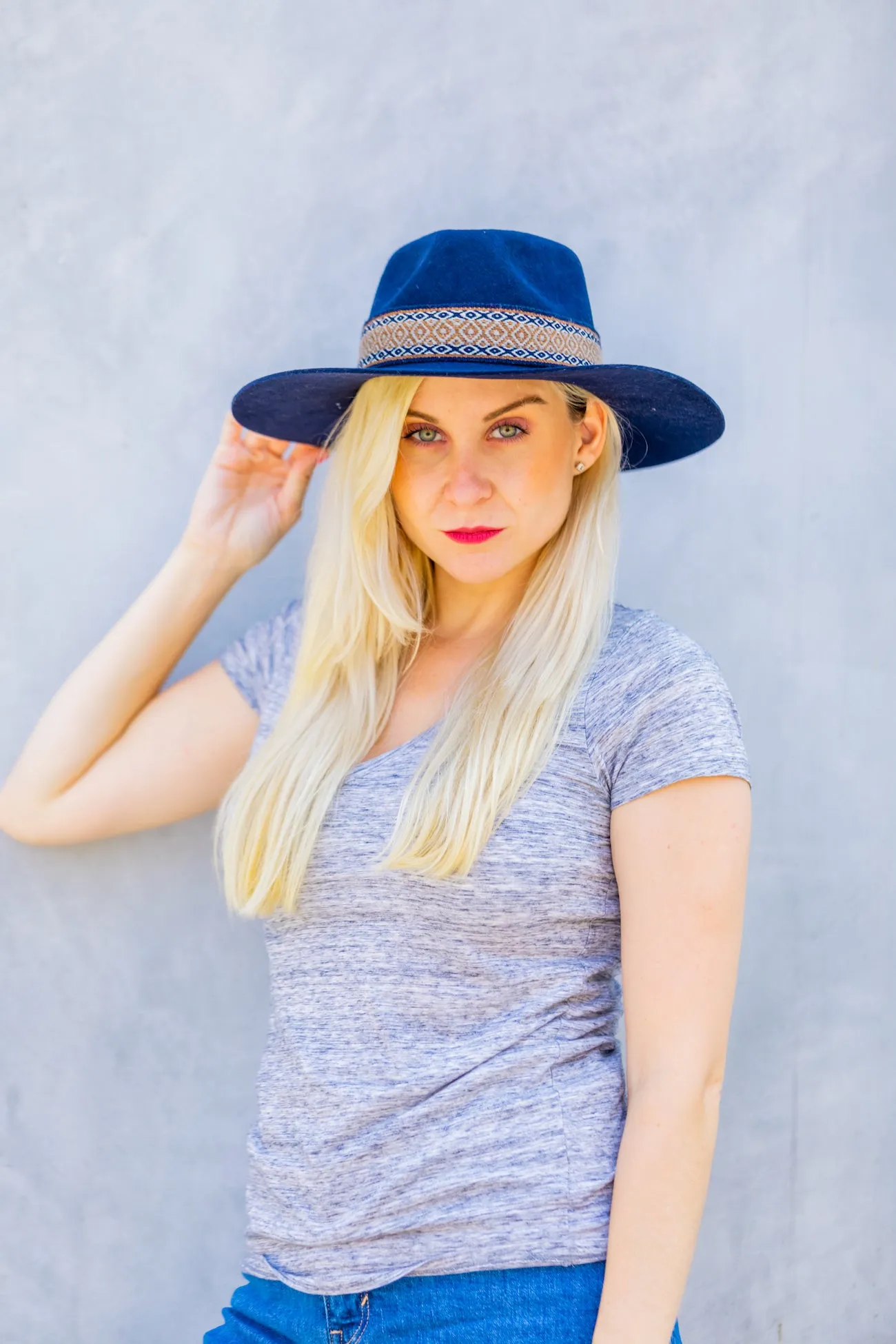 Navy Western Hat