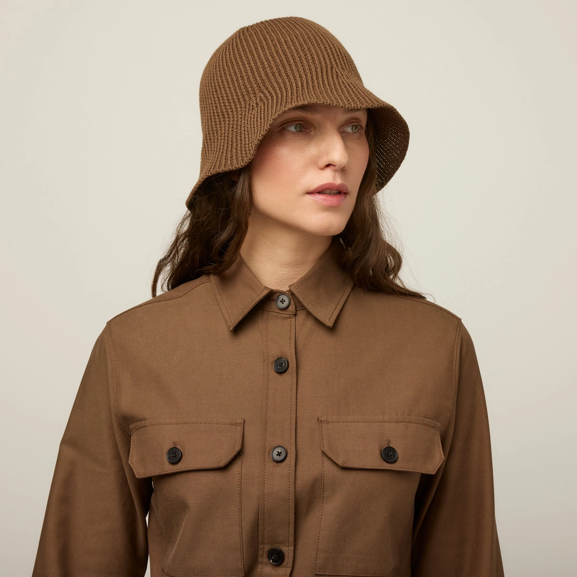 Ribbed Knit Bucket