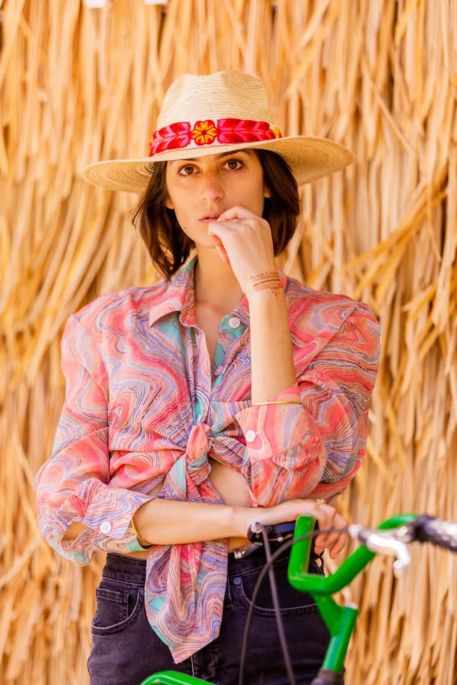 Western Palm Leaf Straw Hat