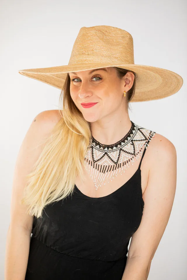 Western Wide Brim Palm Leaf Straw Hat