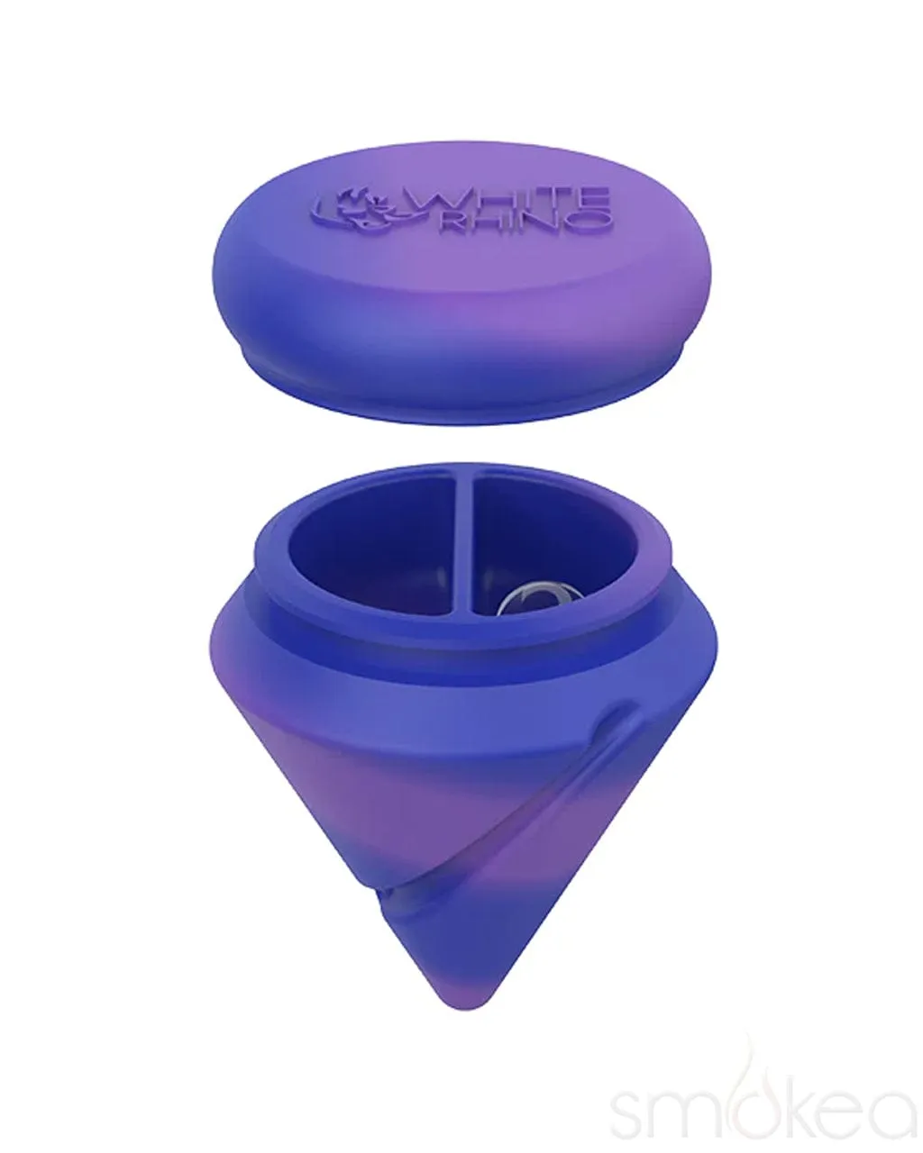 White Rhino Silicone Diamond Spinner Jar Carb Cap w/ Terp Ball